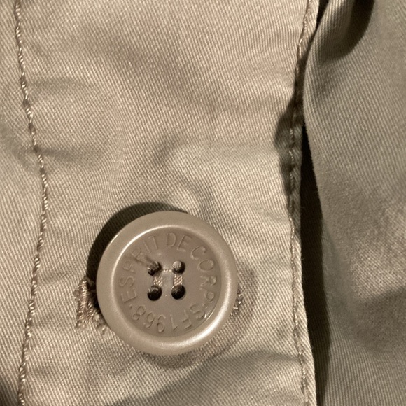 Esprit beige hooded button up sleeveless cargo utility vest. - Picture 10 of 10